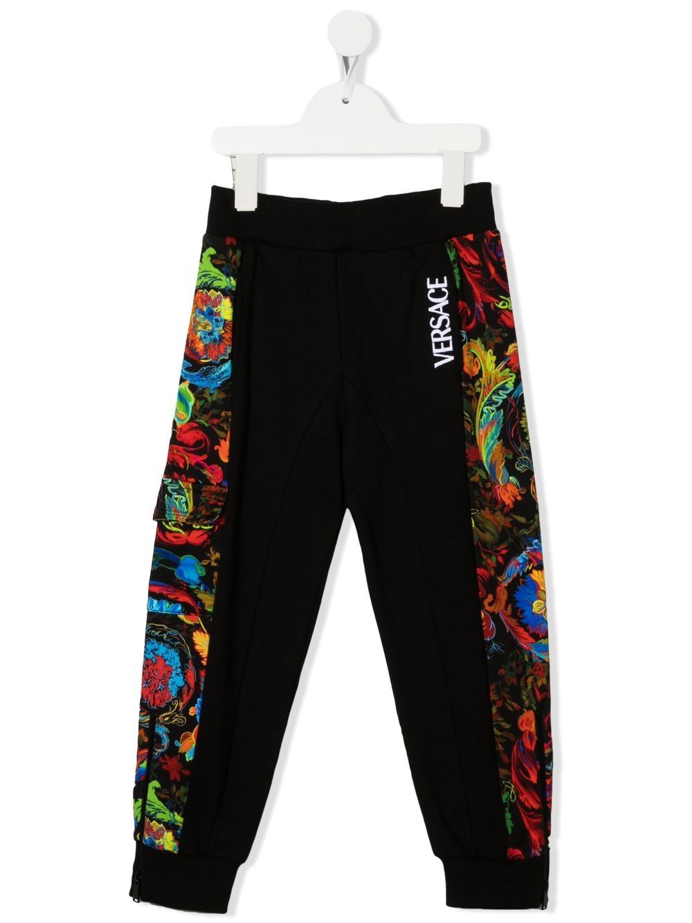 Barocco-print track pants - Black
