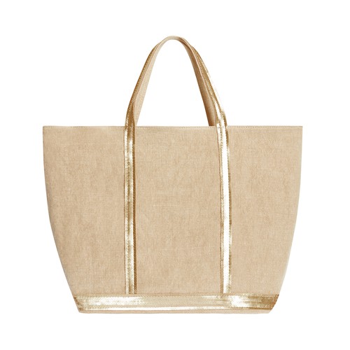 Linen XL cabas tote bag