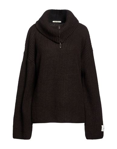Woman Turtleneck Dark brown Size M Acrylic, Wool, Viscose, Alpaca wool