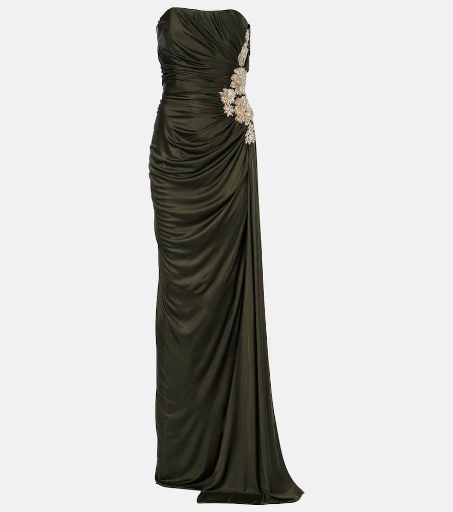 Elettra embellished jersey gown