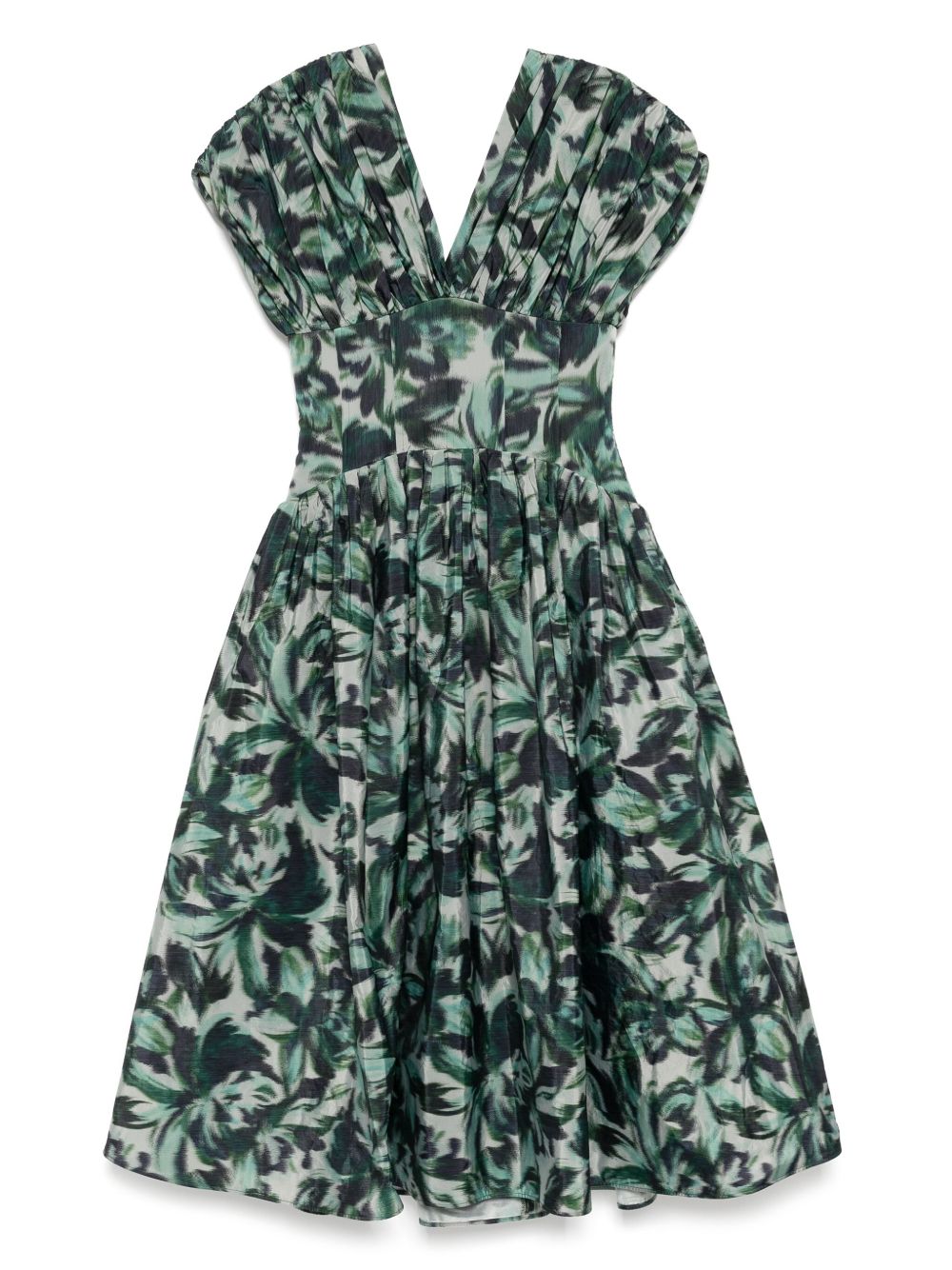 Amsale drop-waist corset dress - Green