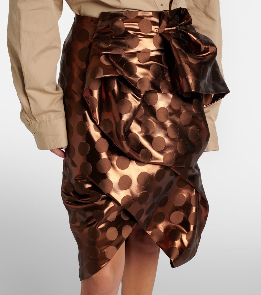 Lamé midi skirt