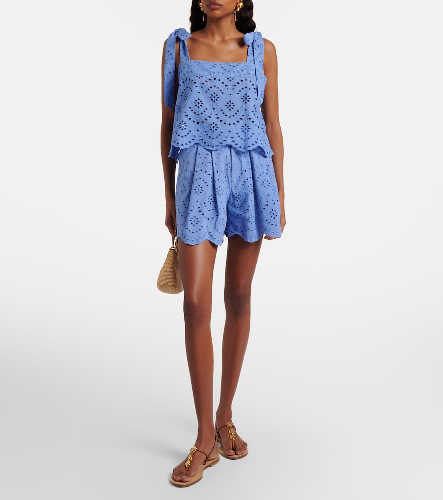 Broderie anglaise cotton shorts