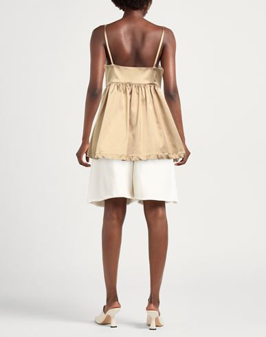 Semicouture Woman Top Beige Size 4 Acetate, Polyamide, Elastane