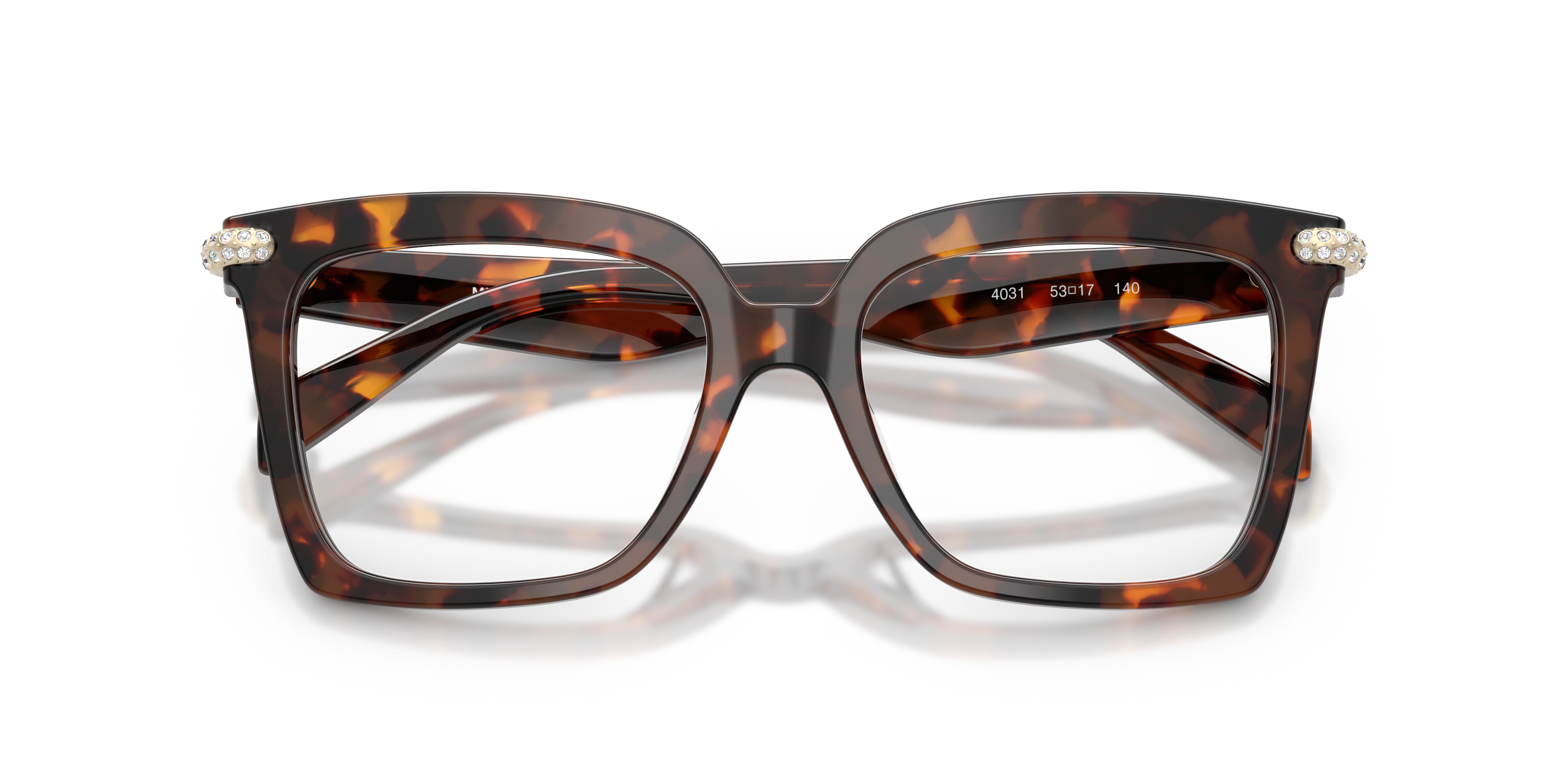 Michael Kors Mujer Michael Kors MK4191BU EXUMAS 4031 Monturas ópticas Acetato Tortuga Transparente Cuadrada Norma