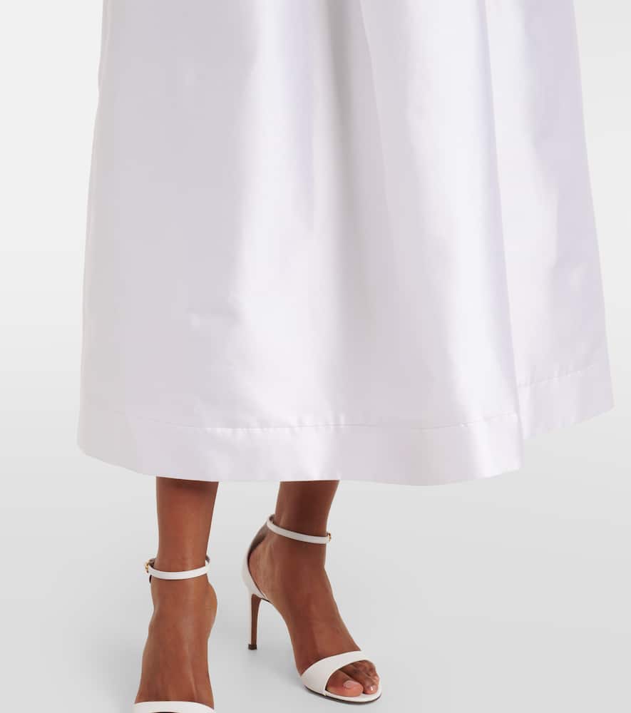 Apple cotton and silk midi dress