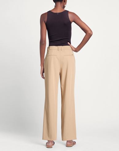 Woman Pants Sand Size 14 Polyester, Viscose, Elastane