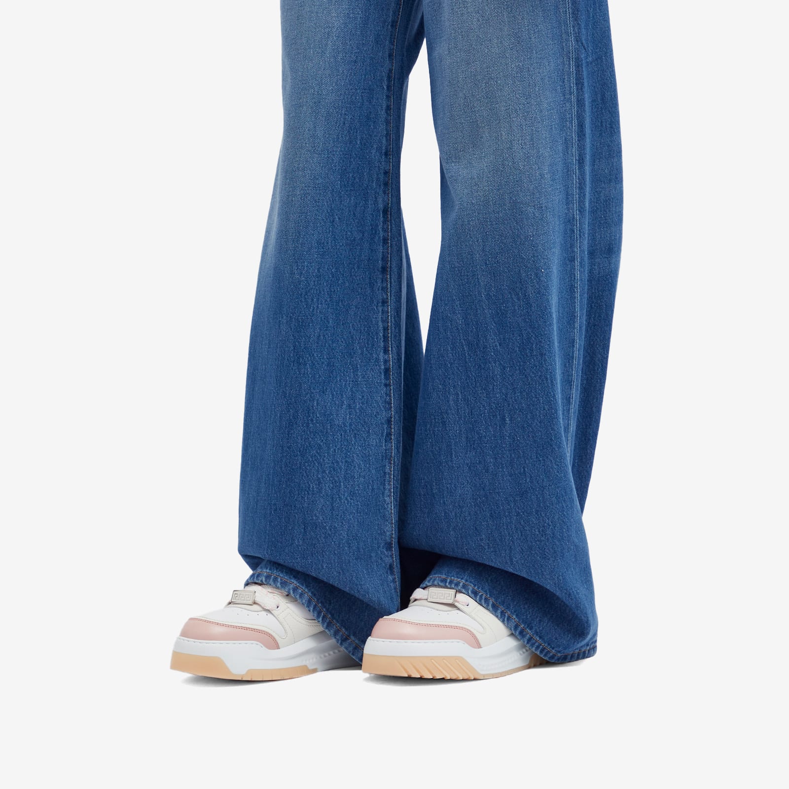 Women's Sneaker in Leather in Rose