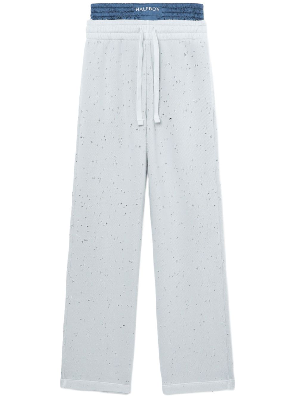 Layered wide-leg track pants - Grey
