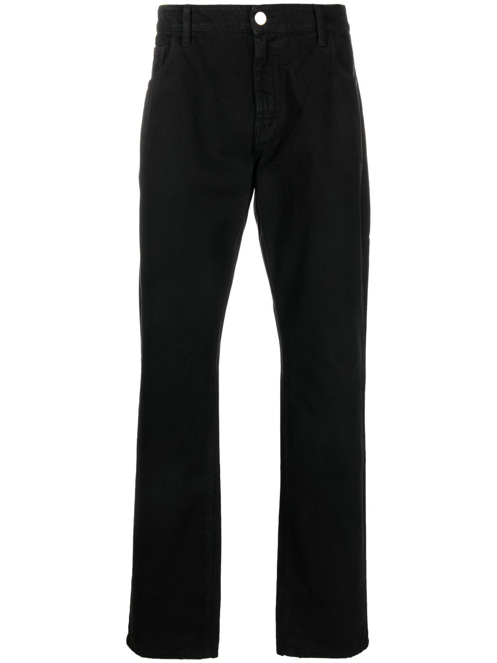 Mid-rise straight-leg jeans - Black
