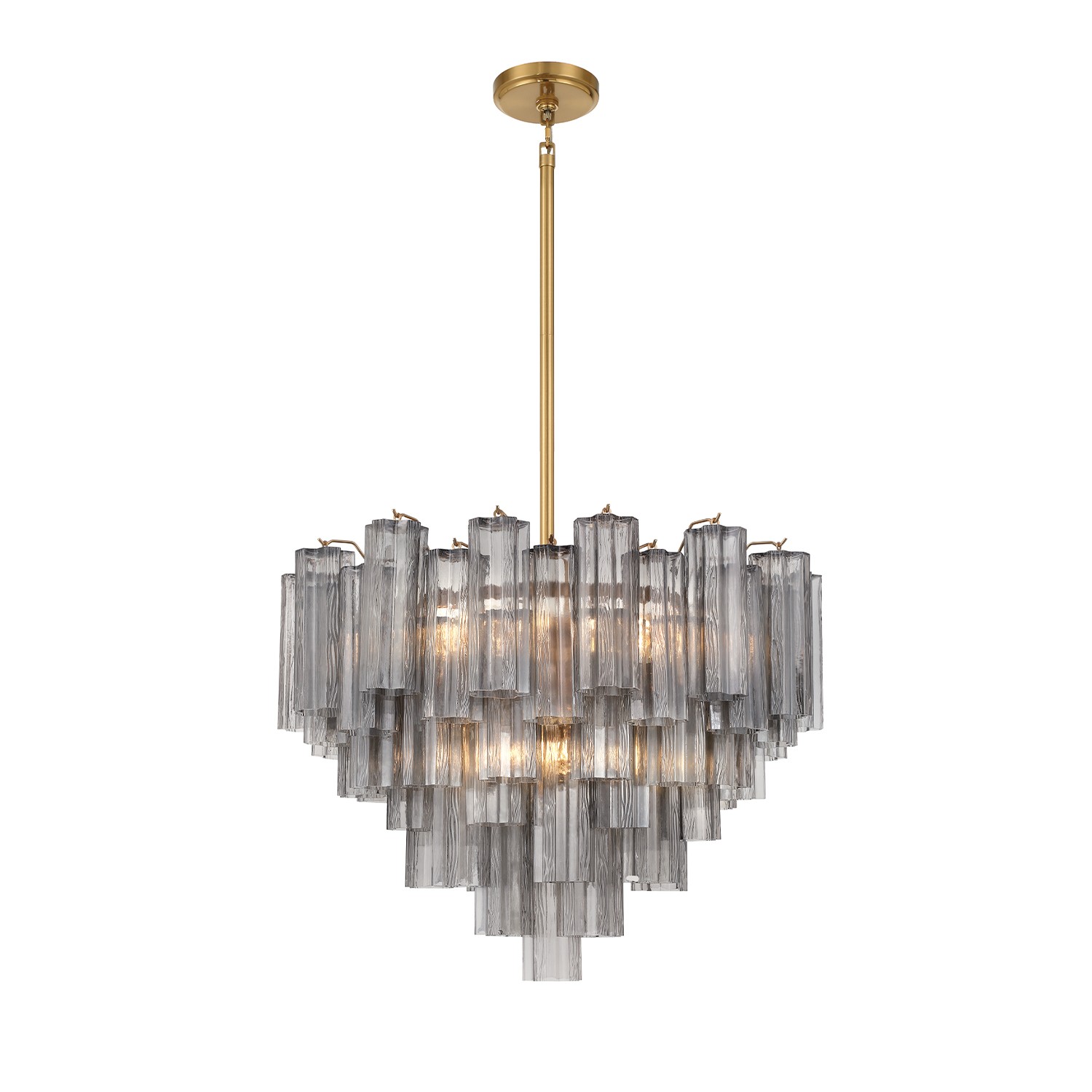 Aged Brass Chandelier from the Addis Collection