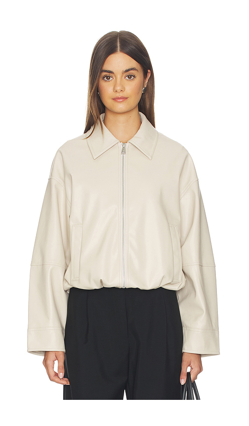 Apparis Ada Sans Leather Jacket in Beige. M. Also in