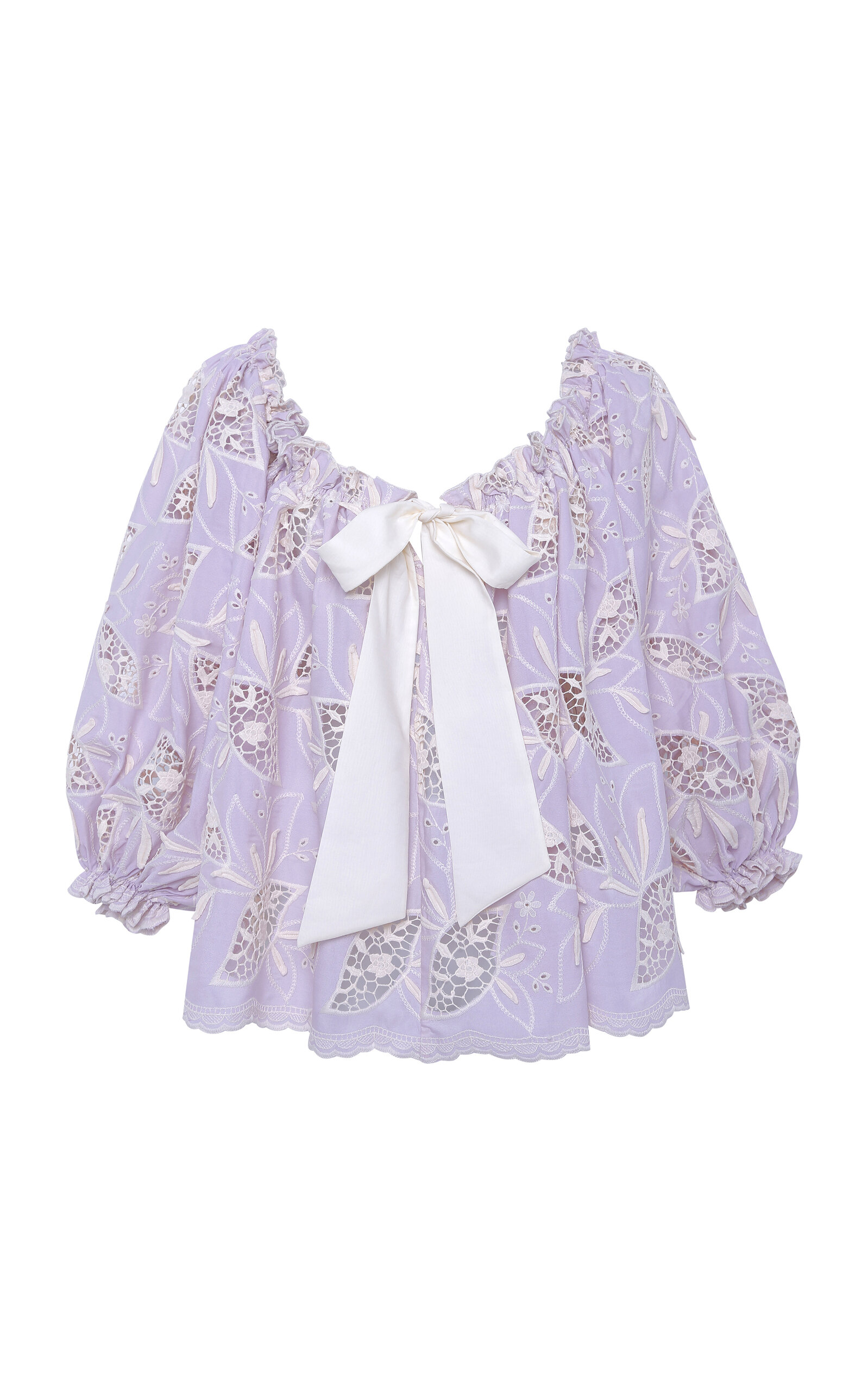 Lune Embroidered Poplin Top
