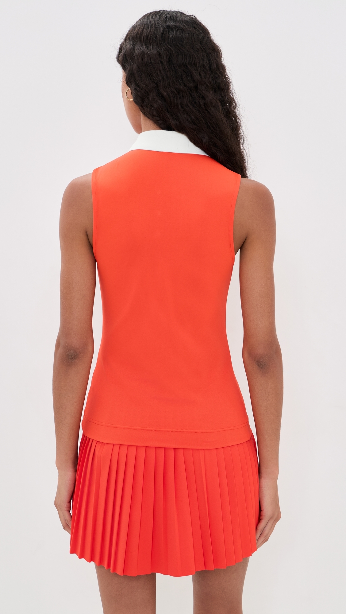Claudia Sleeveless Polo Grenadine Red