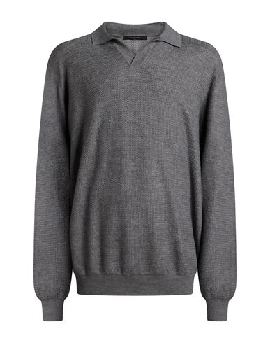 Man Sweater Grey Size 48 Cashmere, Silk