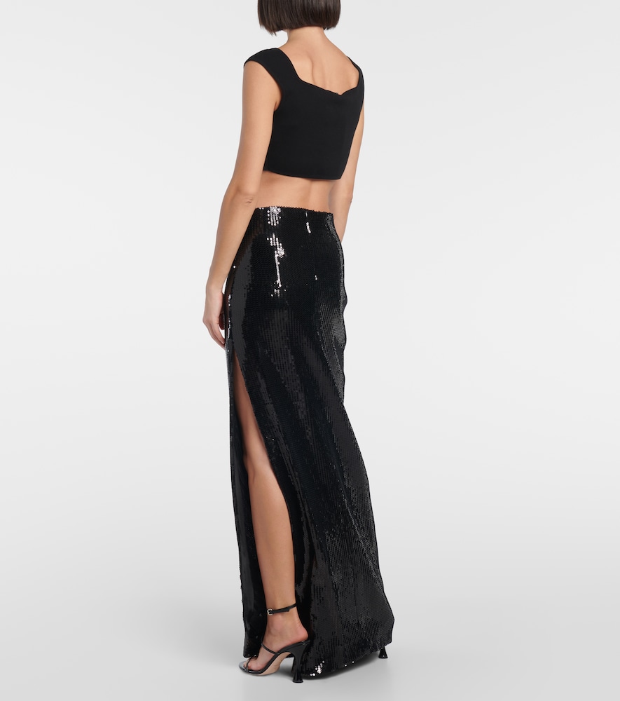 Beating Heart sequined maxi skirt