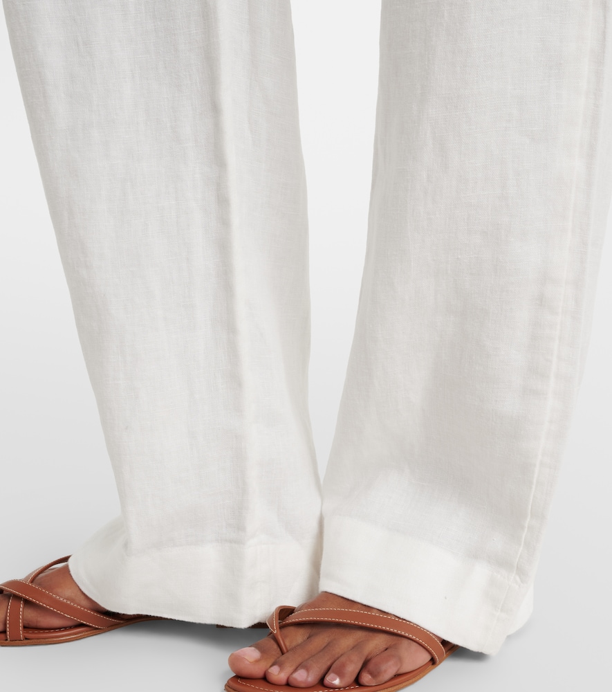 Linen wide-leg pants