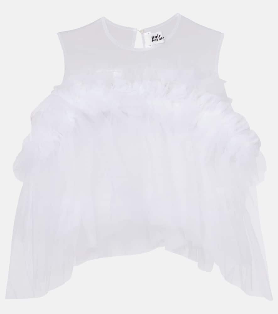 Ruffled tulle top