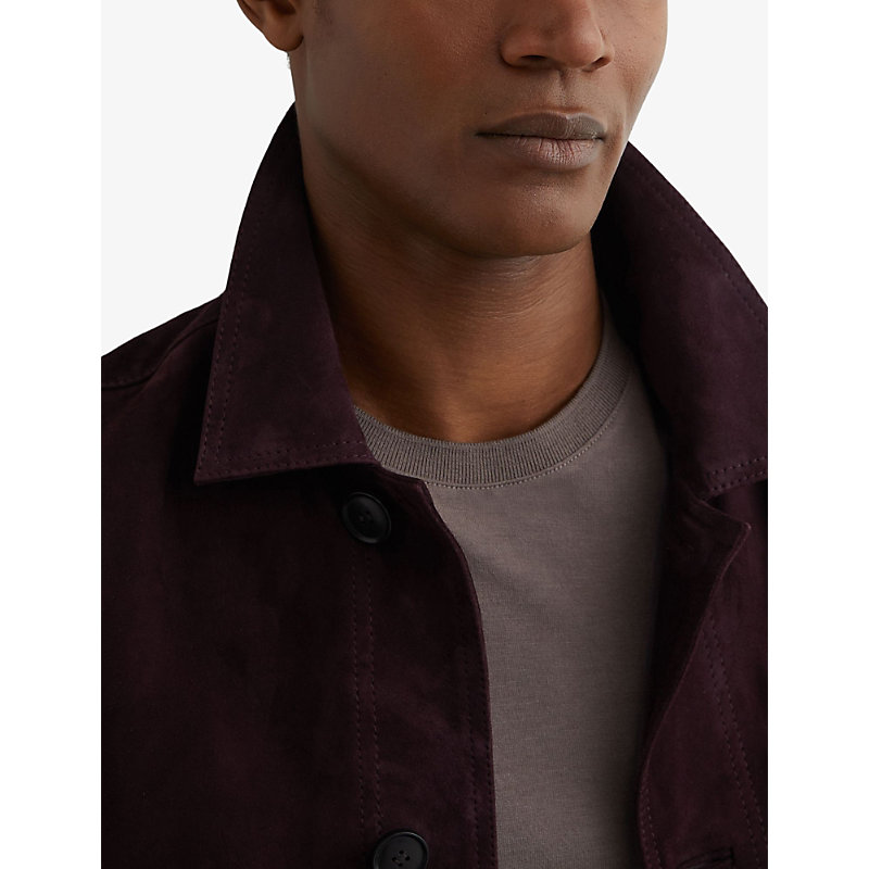 Mens Wilstead Patch-Pocket Suede Jacket