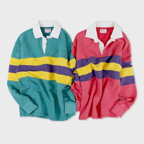 Vintage outdoor rugby shirt. Red