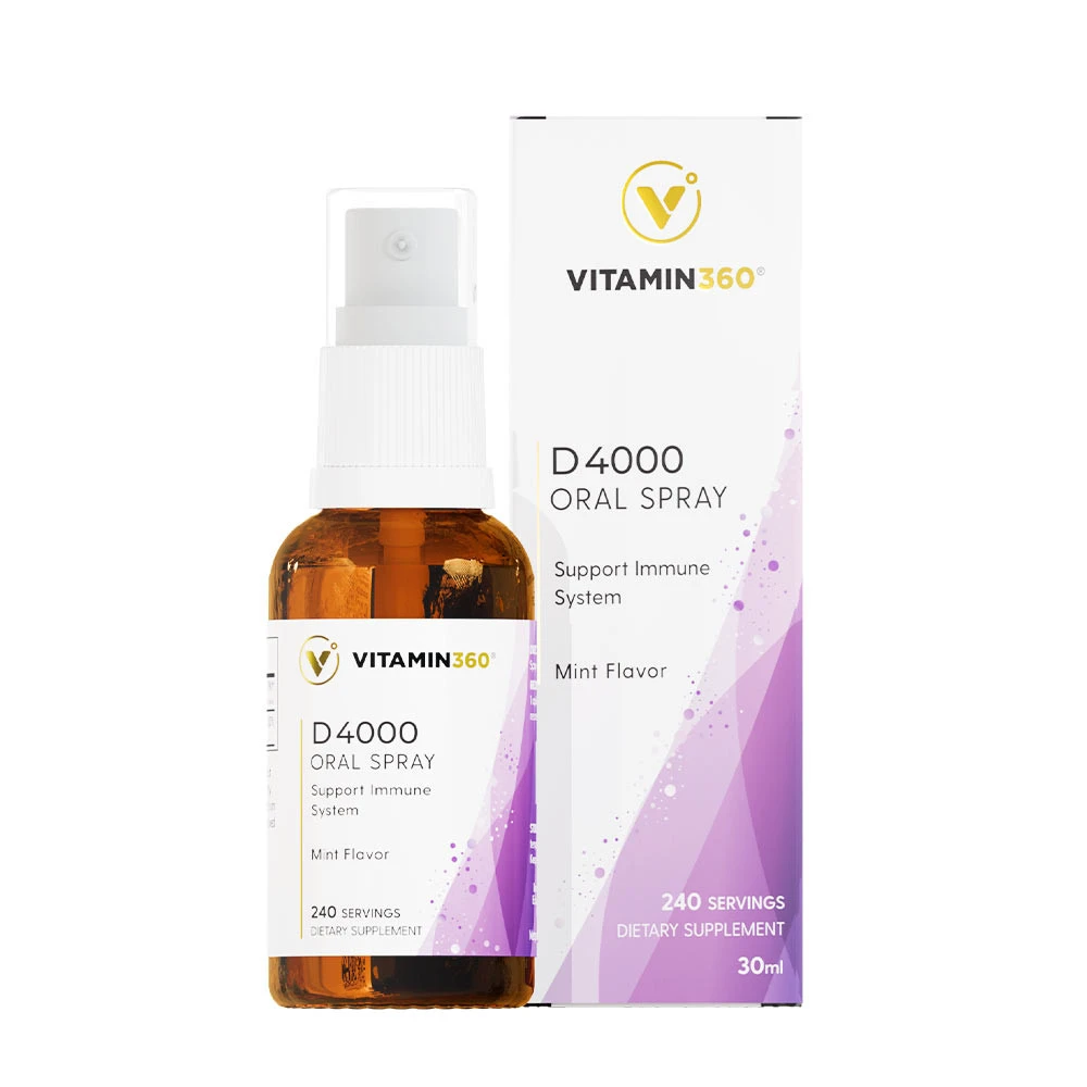 Vitamin360 - Vitamine D4000 IE Orale Spray , Mintsmaak