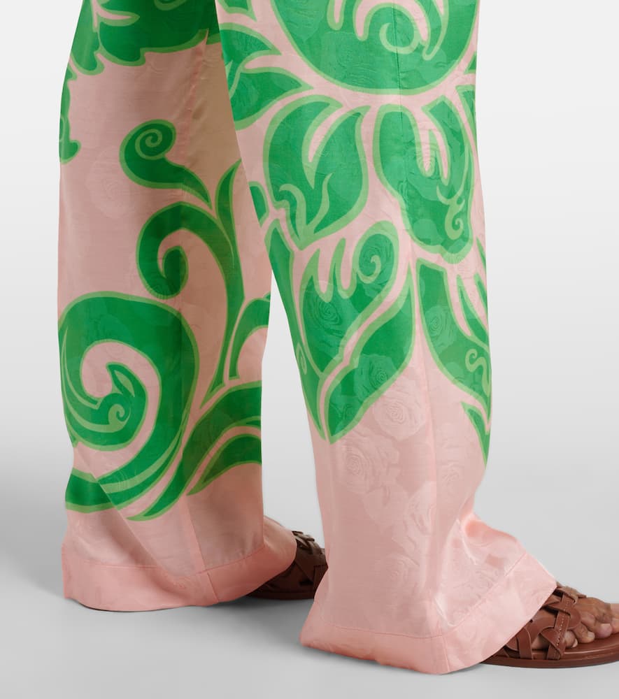 Printed straight pants