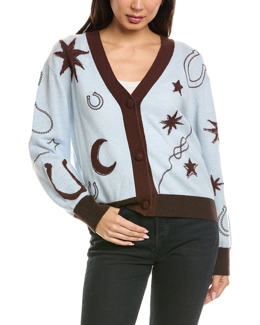 Equestrian Motif Cashmere Cardigan