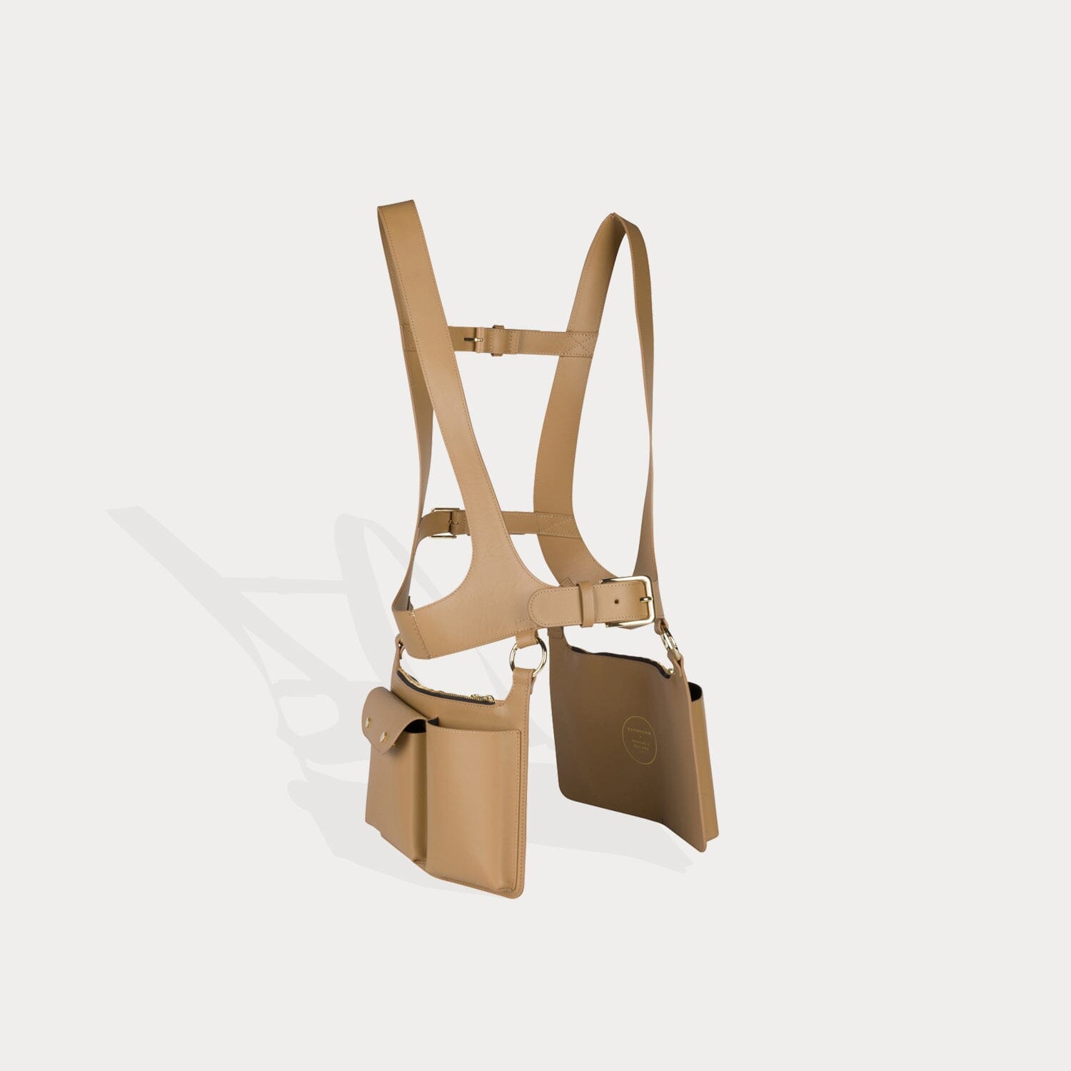 Simone Vest in Tan/Gold | Genuine Leather |