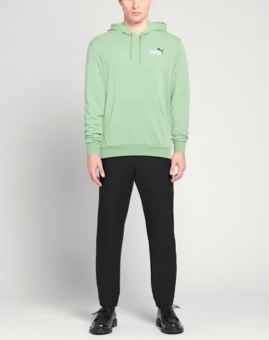 Man Sweatshirt Light green Size S Cotton, Polyester