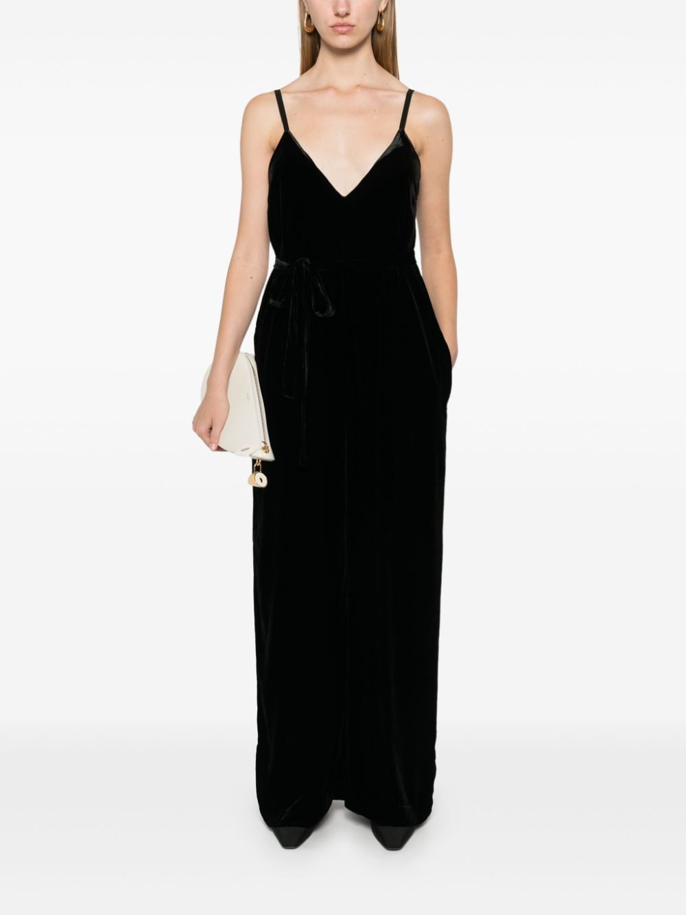 Gold Hawk Velvet Jumpsuit