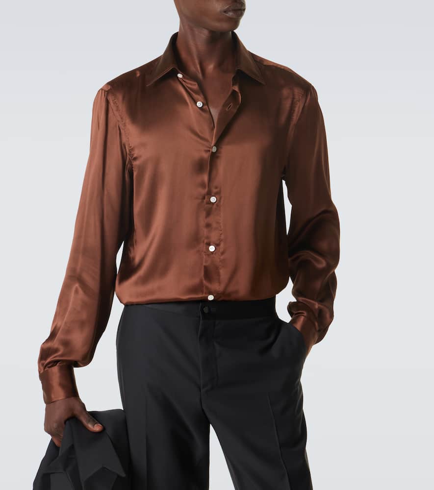 Silk satin shirt