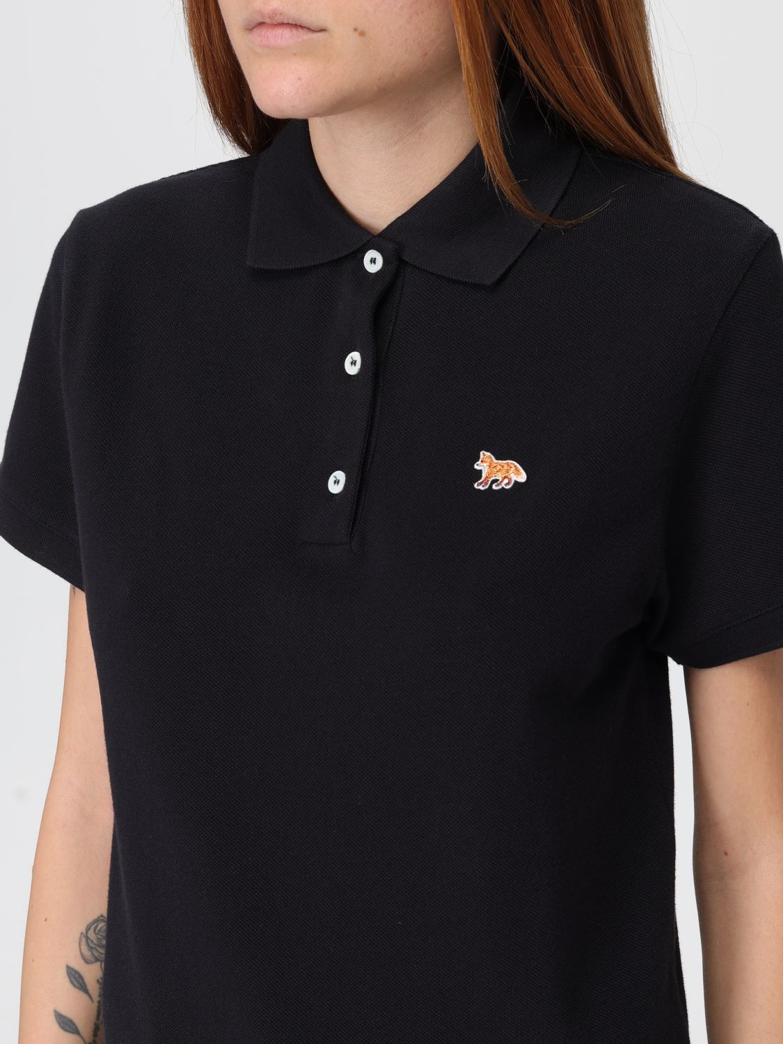 Polo Shirt MAISON KITSUNÉ Woman color Black