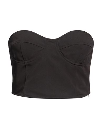 Woman Top Black Size 2 Polyester, Viscose, Elastane