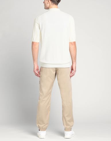 Man Sweater Ivory Size 44 Cotton