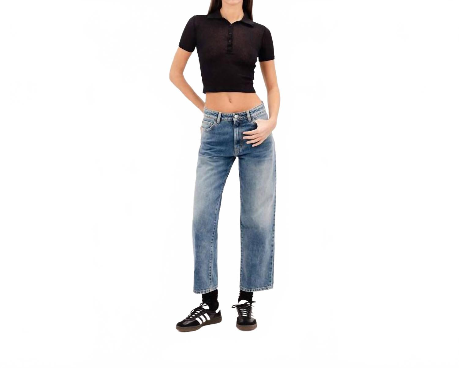 Jill Straight Leg Jeans In Aged Stone