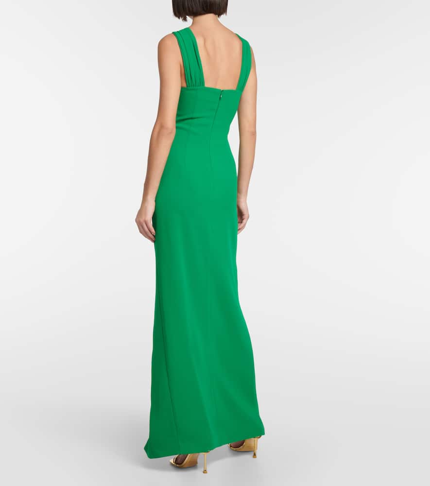 Self-Portrait Embellished cutout crêpe gown