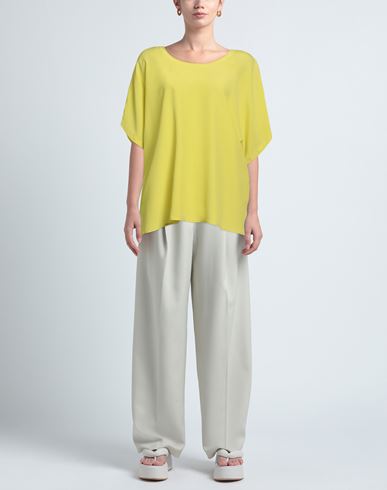 Woman Top Lime green Size 4 Acetate, Silk