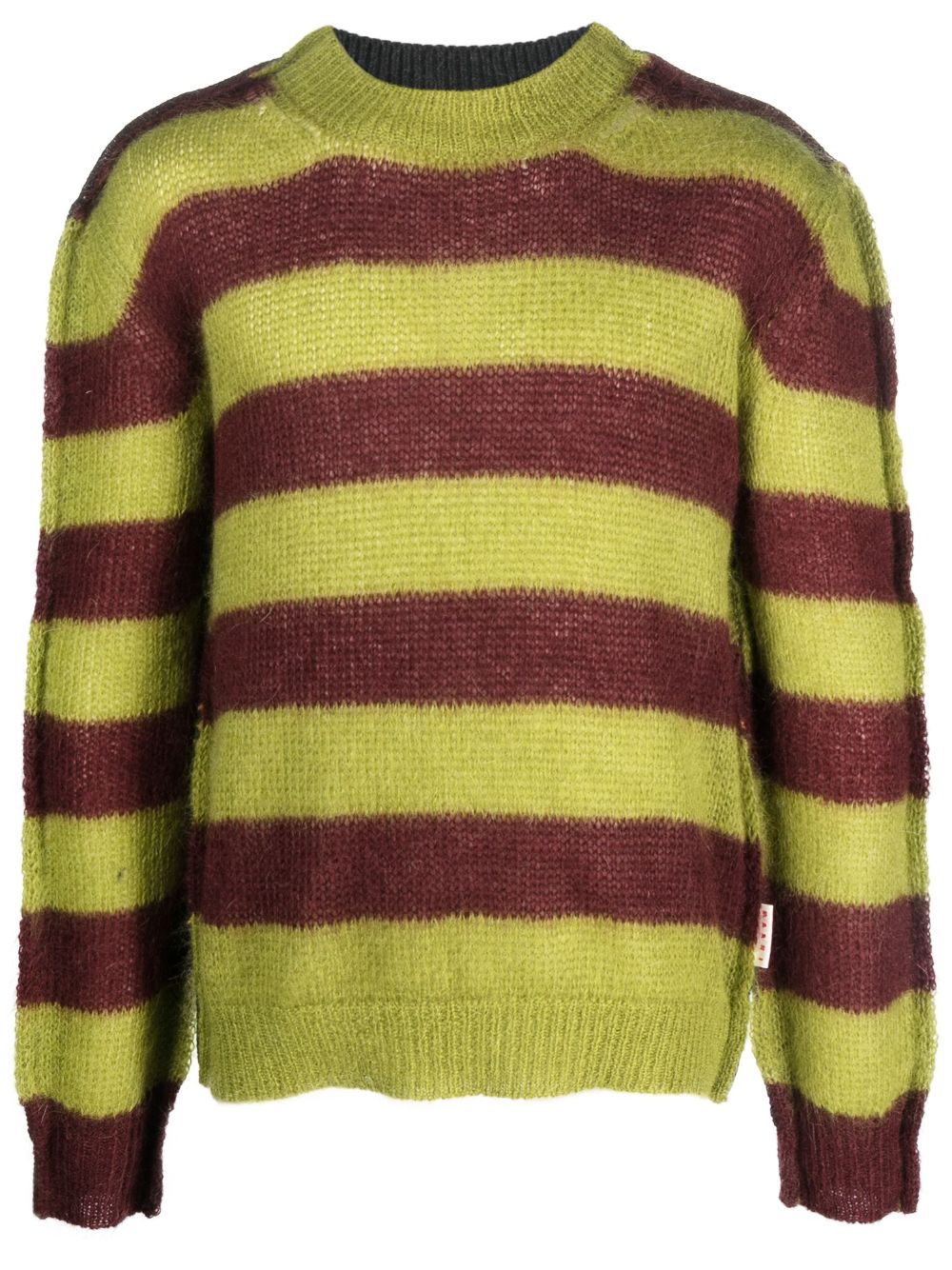 Stripe-print knit jumper - Neutrals