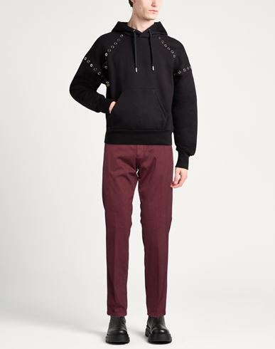 Man Pants Burgundy Size 35 Cotton, Elastane