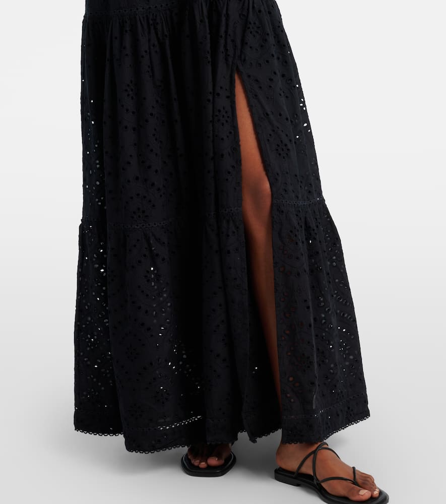 Perla embroidered cotton maxi dress