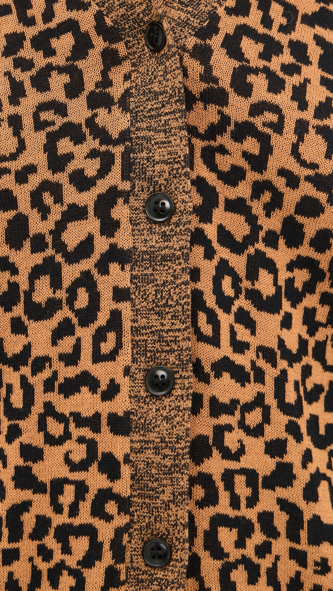 The Shrunken V Neck Cardigan Leopard