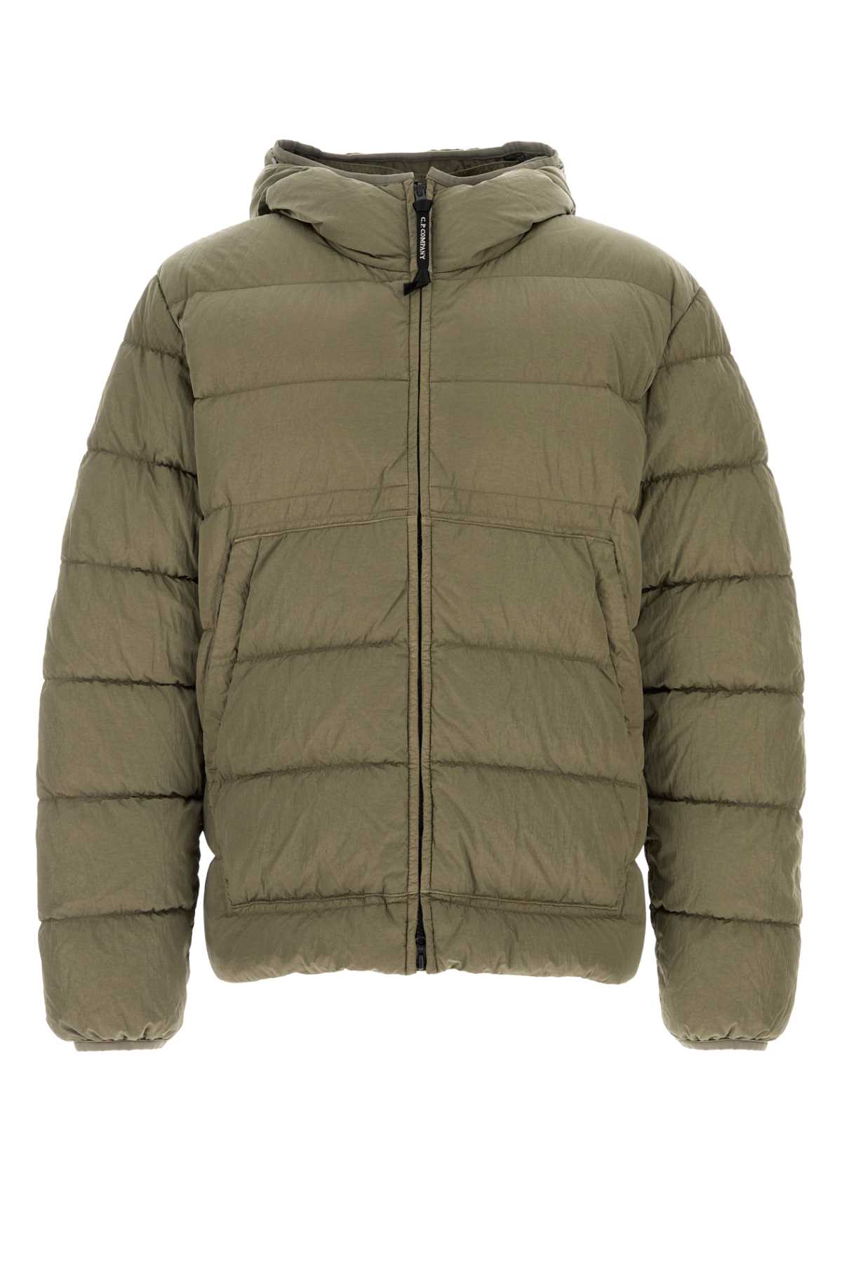 C. P. Company Army Green Nylon Down Jacket