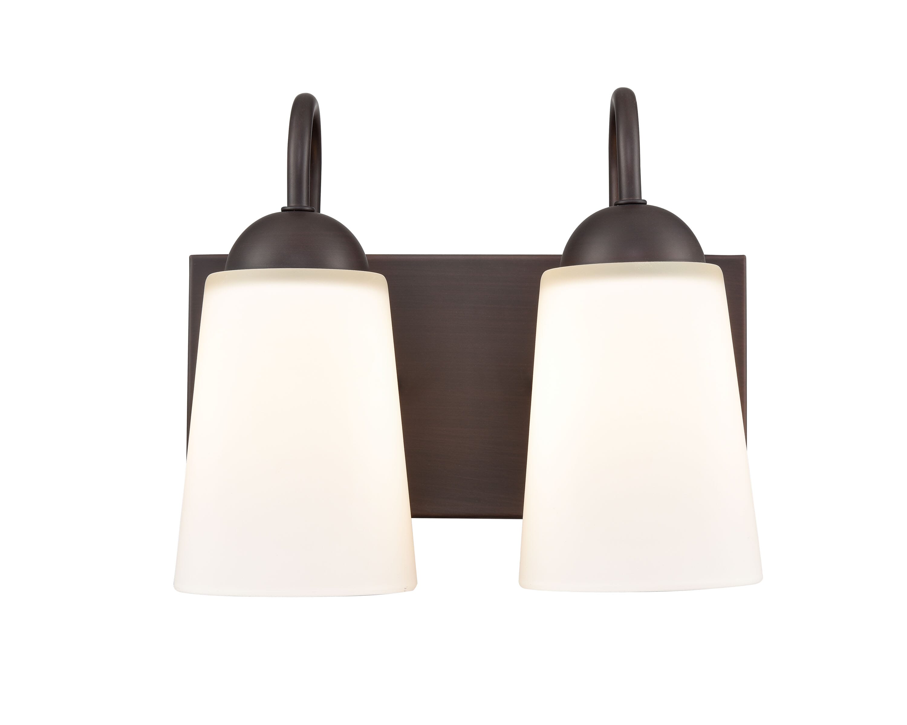 Rubbed Bronze Two Light Vanity from the Ivey Lake Collection