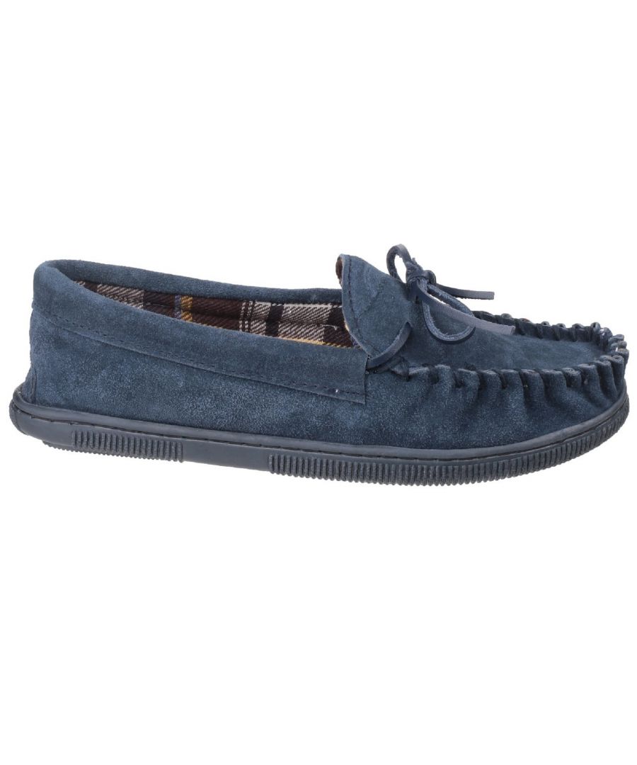 Cotswold Suede Alberta Slipper / Mens Slippers Navy
