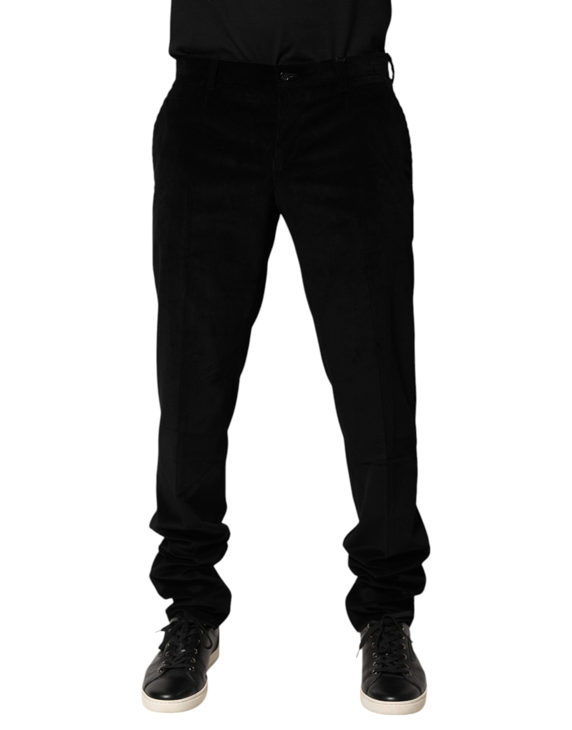 100% Cotton Trousers — Black