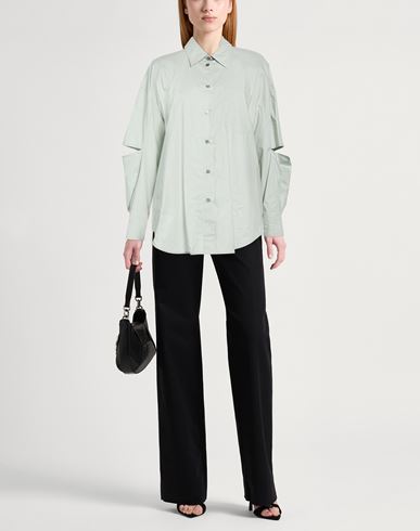 Woman Shirt Sage green Size 6 Cotton