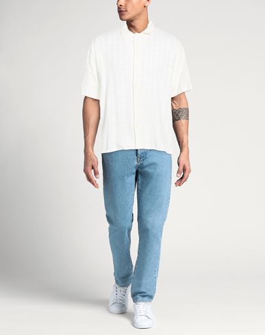Man Shirt White Size L Cotton