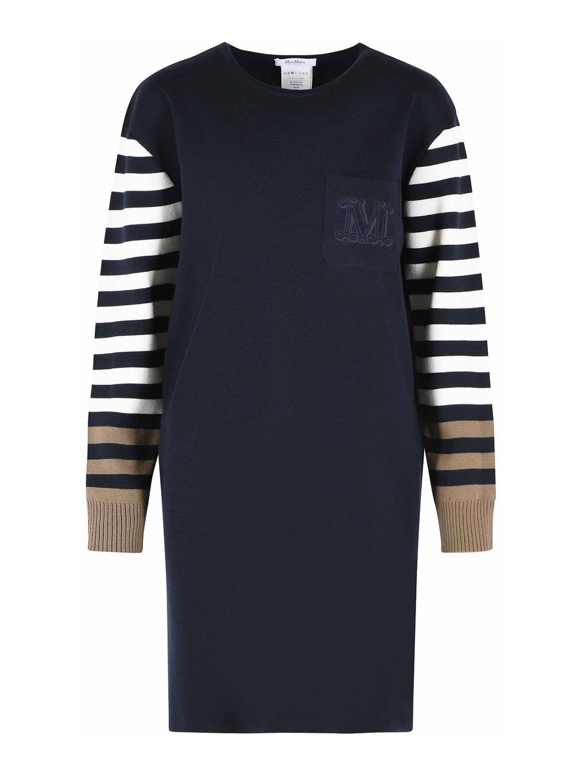 Max Mara - cotro velo dress virgin wool pocket