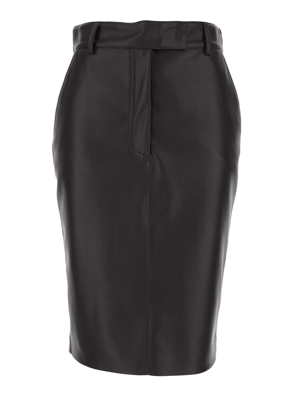 Leather Skirt — Brown