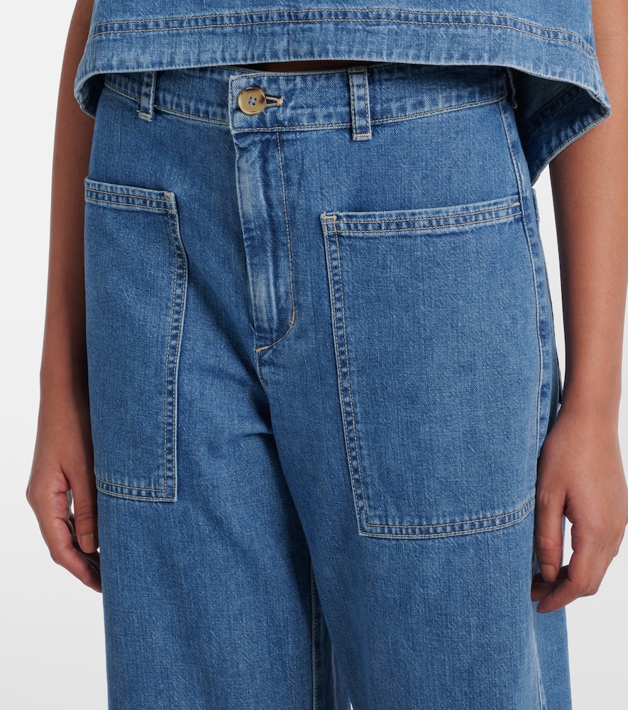Velvet Farah cropped barrel-leg jeans